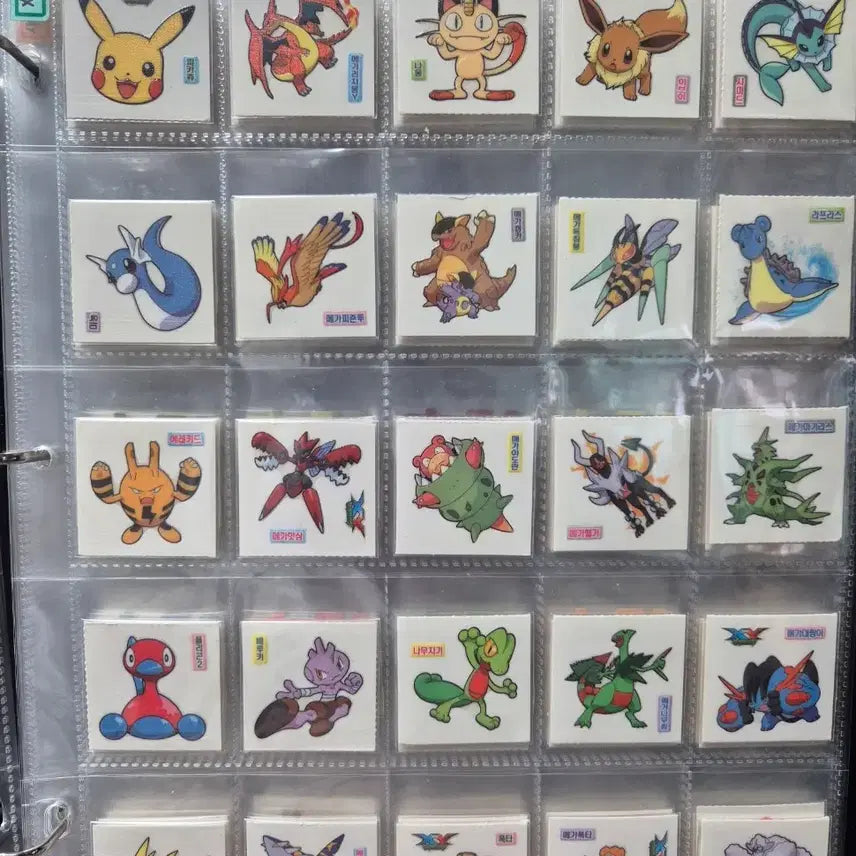 [BUNJANG] Pokemon Mega Version XY Stickers 92 Types Rare / 포켓몬 메가버전 XY 띠부씰 띠부실 씰 92종 희귀 팝니다
