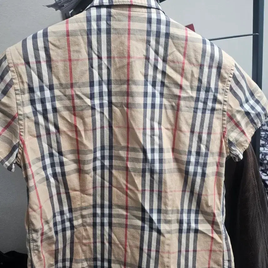 [BUNJANG] Burberry Check Short Sleeve Shirt - Size S / 버버리 체크 반팔 셔츠S