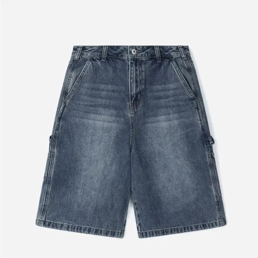 [BUNJANG] Uniqlo Carpenter Wide Short Denim Pants / 유니카펜더와이드숏데님
