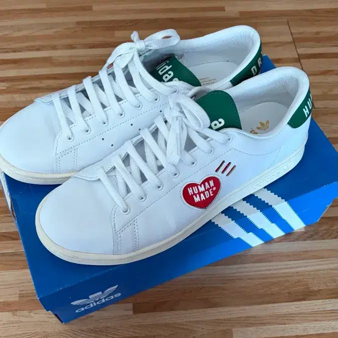 [BUNJANG] Adidas x Human Made Stan Smith White Sneakers (Size 265) / [265] 아디다스 x 휴먼메이드 스탠스미스 화이트
