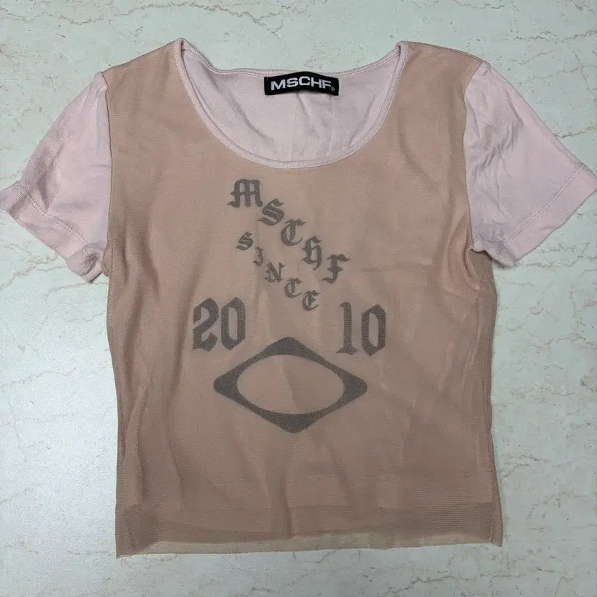 [BUNJANG] Mischief Sheer Mesh Top Light Beige / 미스치프 시어매쉬탑