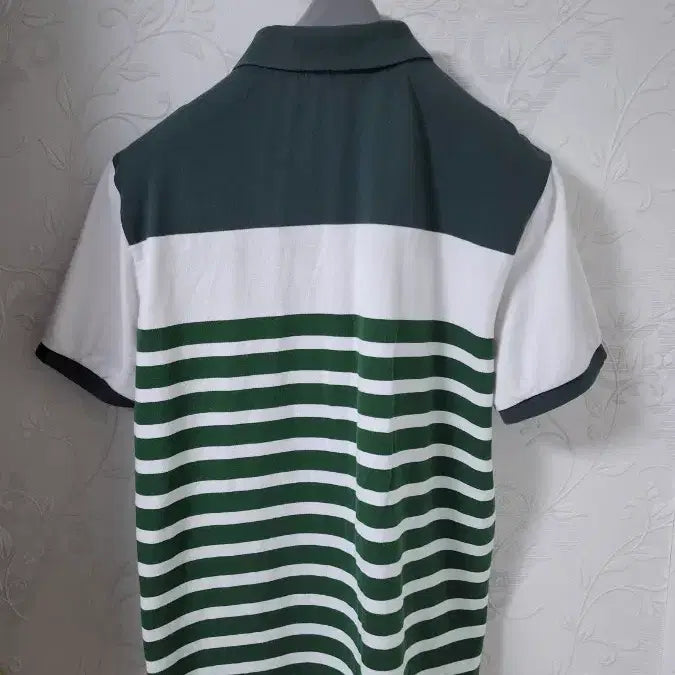 [BUNJANG] Lacoste Striped Collar T-Shirt XL/6 (105) / (정품 매장판) 라코스테 스트라이프 카라티 105