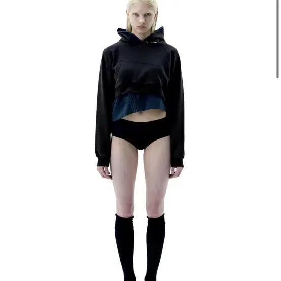 [BUNJANG] LOADNGROOM Ariella Hoodie Washed Black / LOADNGROOM Ariella 후드티 워싱 블랙