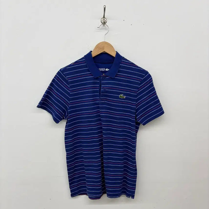 [BUNJANG] Lacoste Sport Striped Short Sleeve Polo Shirt / 라코스테 스포츠 스트라이프 반팔 카라티 공용S