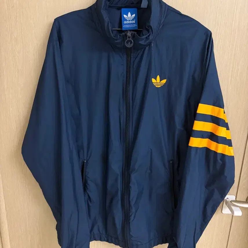 [BUNJANG] Adidas Navy Windbreaker Jumper / 아디다스 네이비 바람막이 점퍼