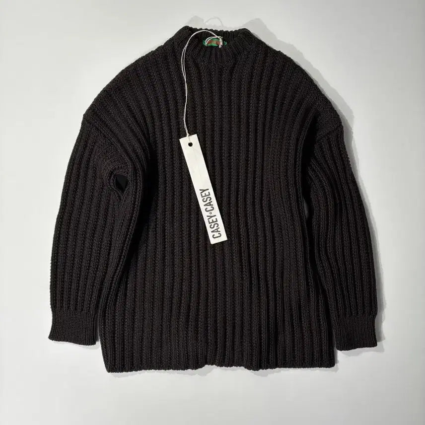 [BUNJANG] CASEY CASEY Crew Neck Open Rib Sweater M / CASEY CASEY 케이시 케이시 크루넥 오픈립 스웨터 브라운 M사이즈