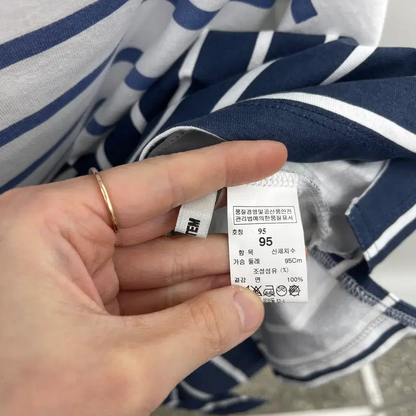 [BUNJANG] System Homme Striped Short Sleeve T-Shirt / 시스템옴므 스트라이프 반팔티셔츠