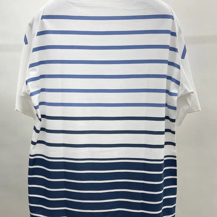 [BUNJANG] System Homme Striped Short Sleeve T-Shirt / 시스템옴므 스트라이프 반팔티셔츠