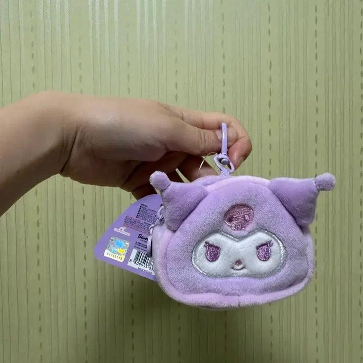 [BUNJANG] Kuromi Onigiri Coin Pouch Keyring (Authentic Korean Product) / 쿠로미 삼각김밥모양 동전지갑키링(한국정품/새상품)