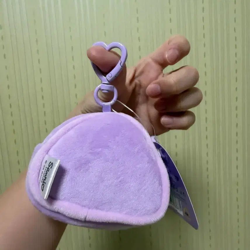 [BUNJANG] Kuromi Onigiri Coin Pouch Keyring (Authentic Korean Product) / 쿠로미 삼각김밥모양 동전지갑키링(한국정품/새상품)