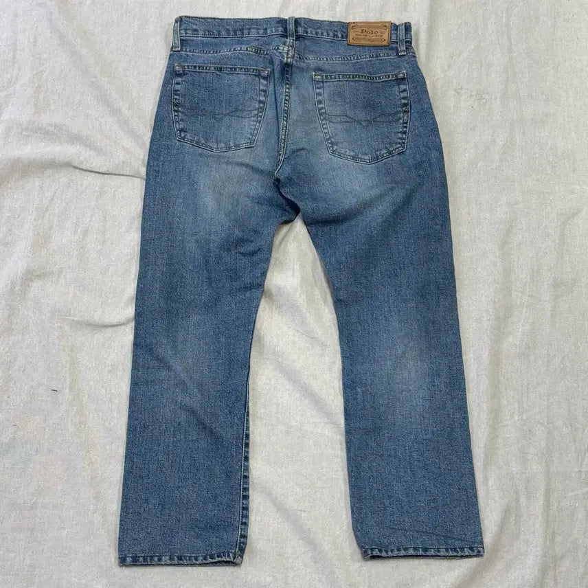 [BUNJANG] Polo Ralph Lauren Slim Straight Mid-Blue Denim Pants Size 32 / 폴로랄프로렌 슬림스트레이트 중청 데님팬츠 32