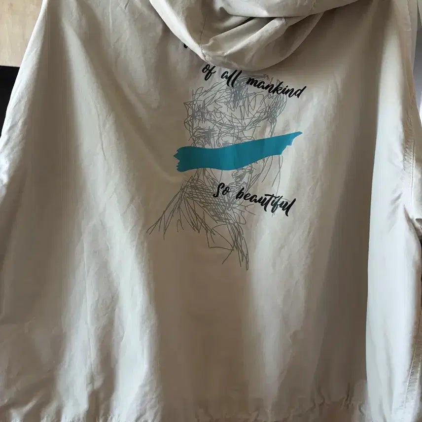 [BUNJANG] Printing Windbreaker Jumper / 프린팅 간절기 바람막이 점퍼