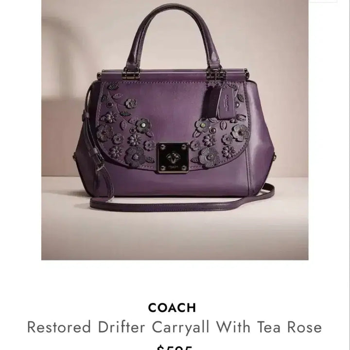 [BUNJANG] Coach Floral Top Handle Bag / 코치 드리프터 플로럴 탑핸들 가방