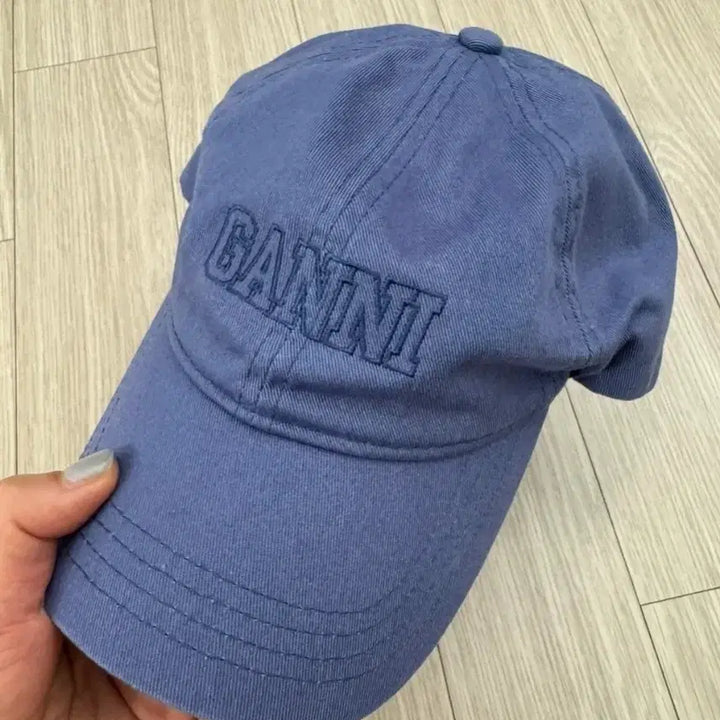 [BUNJANG] GANNI Blue Embroidered Logo Ball Cap / (드라이완료) GANNI 가니 볼캡 모자 블루