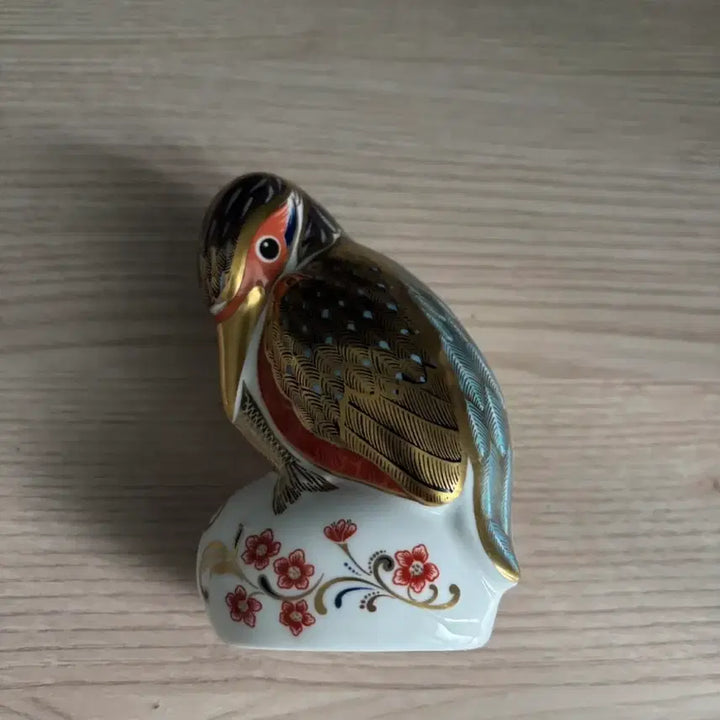 [BUNJANG] Royal Crown Derby Imari Kingfisher Paperweight Figurine / 영국 로얄크라운더비 페이퍼웨이트 이마리 킹피셔 앤틱 피겨린