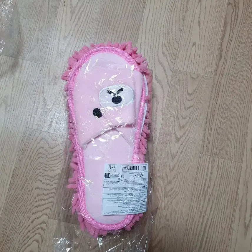[BUNJANG] Pink Character Fur Slippers (New) / 핑크색 캐릭터 털 실내화 새상품