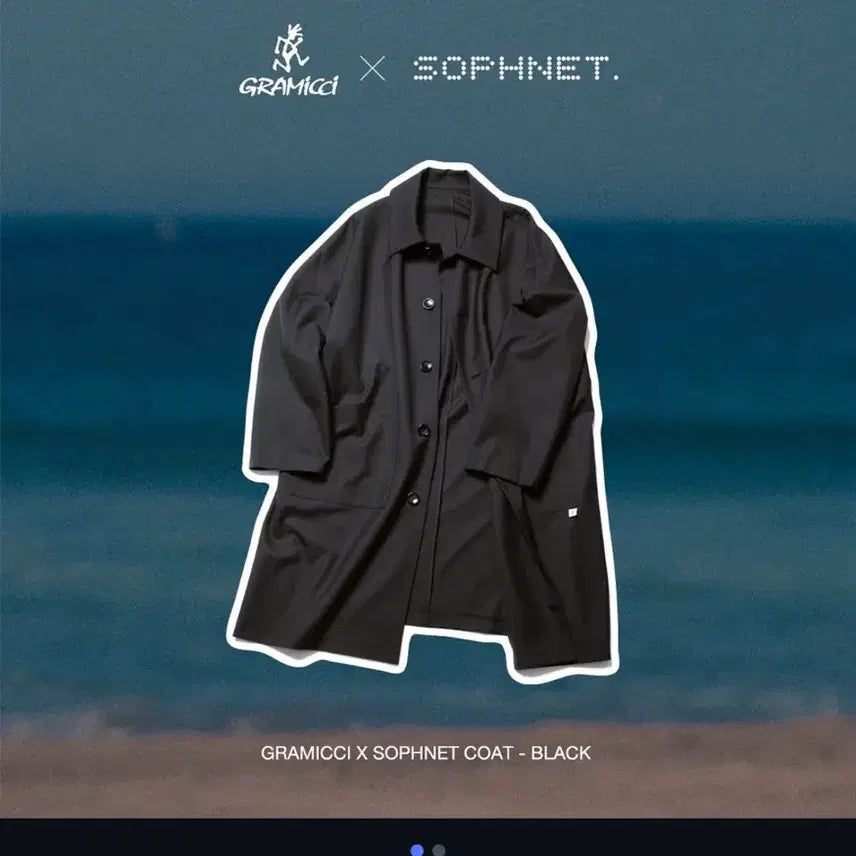 [BUNJANG] Gramicci x SOPHNET. Cordura Wool Coat Navy XL / 그라미치 x 소프넷 네이비 코트 (코듀라울) XL