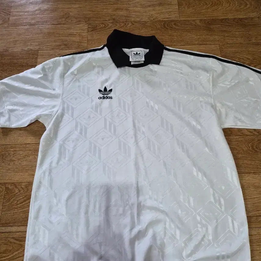 [BUNJANG] 90s Adidas Jacquard Diamond Pattern Polo Shirt Made in USA / 90s 아디다스 자카드 다이아몬드 패턴 폴로