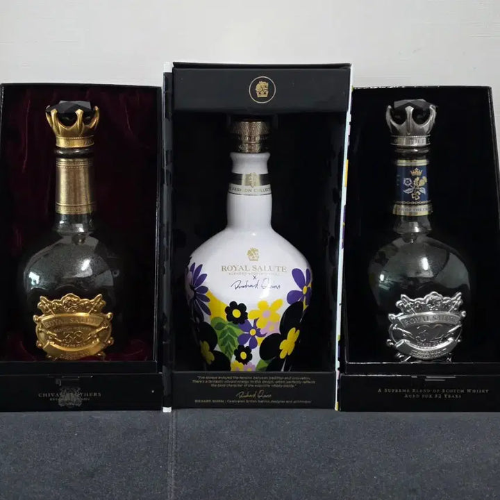 [BUNJANG] Royal Salute Whiskey Empty Bottles Bundle (38, 21, 32 Year Editions) / 로얄살루트 위스키 공병 일괄
