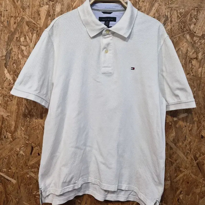 [BUNJANG] Tommy Hilfiger White Short Sleeve Polo T-Shirt PK / 타미힐피거 화이트 반팔 카라티 PK 티셔츠