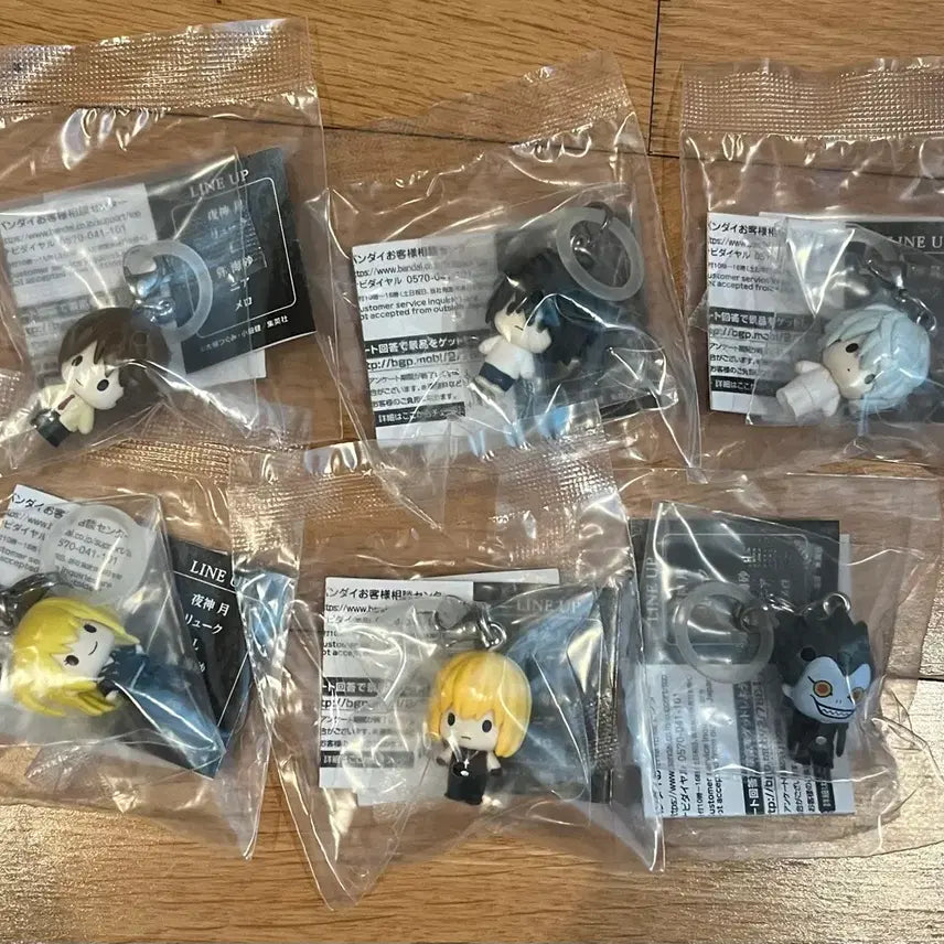 [BUNJANG] Death Note Bandai Mezushi Gacha Figure Set (L, Light, Misa, Ryuk) / 데스노트 반다이 메지루시 가챠 피규어 엘 라이토 미사 류크 세트