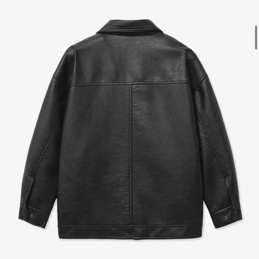 [BUNJANG] Lady Volume 9186 Washed Leather Oversized Jumper Leather Jacket / (새제품)레이디볼륨 9186 워싱 레더 오버핏 점퍼 가죽 자켓