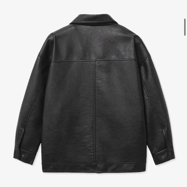 [BUNJANG] Lady Volume 9186 Washed Leather Oversized Jumper Leather Jacket / (새제품)레이디볼륨 9186 워싱 레더 오버핏 점퍼 가죽 자켓