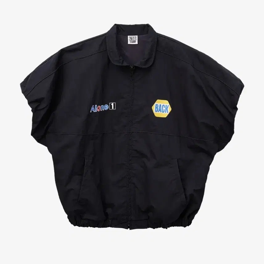 [BUNJANG] Standalone Black Logo Embroidered Short Blouson Zip-Up Jumper Jacket / 스탠드얼론 블루종 집업 점퍼 새상품 628,000 >
