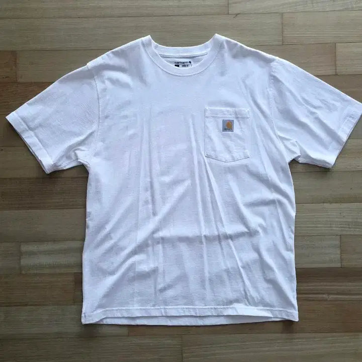 [BUNJANG] Carhartt White Logo Pocket T-Shirt / [신품급] 칼하트 반팔 티셔츠