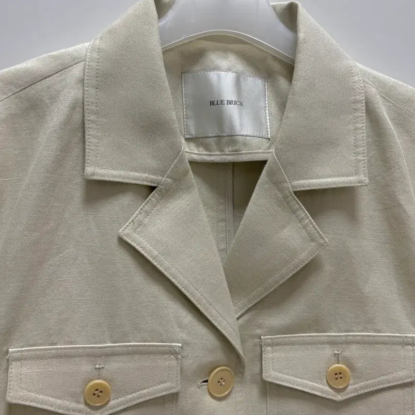 [BUNJANG] BLU BRICK Linen Short Jacket / 블루브릭 린넨 쇼트 자켓