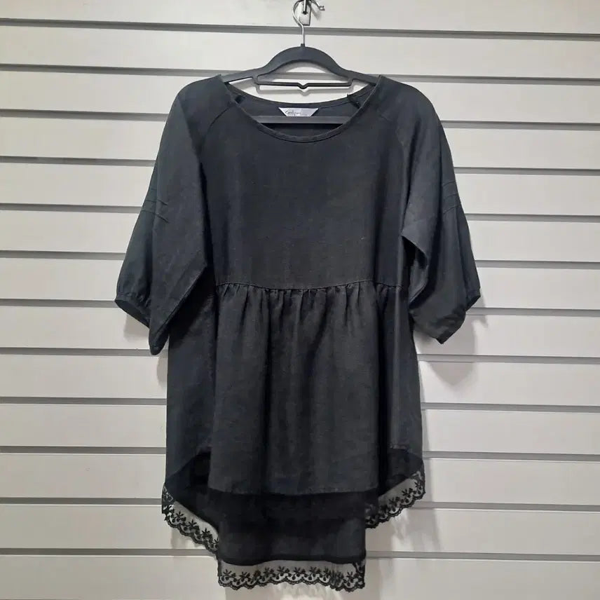 [SOLD OUT] 블랙 레이스 블라우스/면마 77/옷장꾸미기