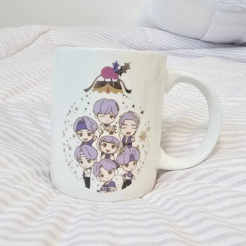 [BUNJANG] BTS TinyTAN Purple Holiday Theme Mug Cup Limited Goods / 방탄소년단 방탄 타이니탄TinyTAN 퍼플 홀리데이 테마 머그컵 한정굿즈