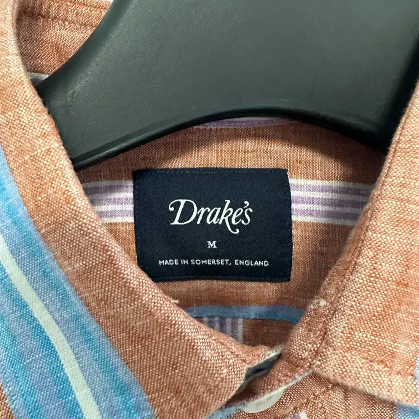 [BUNJANG] Drakes Striped Linen Shirt Medium / 드레익스 스트라이프 린넨 셔츠 미디움