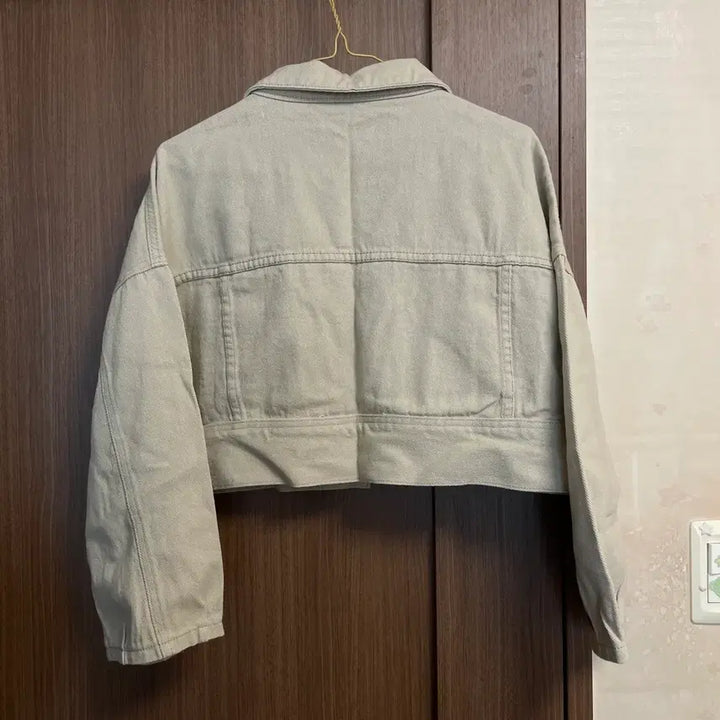 [BUNJANG] Beige Denim Jacket and Skirt Set / 베이지 데님 자켓 스커트 셋업 세트 투피스