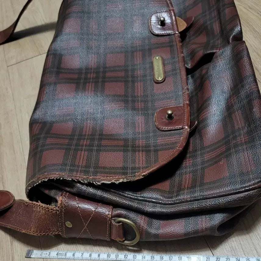 [BUNJANG] Polo Ralph Lauren Red Check Big Crossbody Bag / 폴로 랄프로렌 레드체크 빅 크로스백
