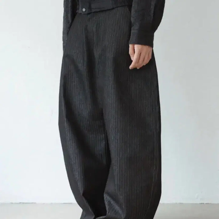[BUNJANG] DOJINOI Herringbone Curved Stripe Denim M / DOJINOI 도지노이 헤링본 커브드 스트라이프 데님 M