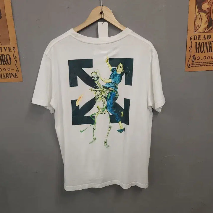 [BUNJANG] Off-White Caution Tape Short Sleeve T-Shirt White / OFF-WHITE 미끄럼주의 반팔 티셔츠 화이트