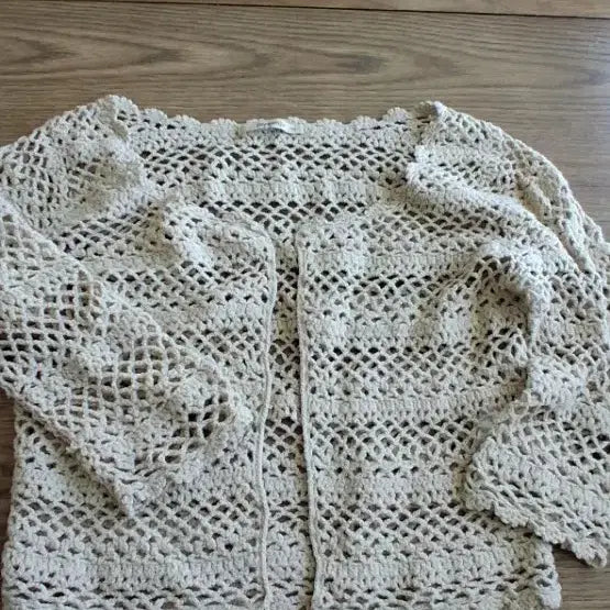 [BUNJANG] Crochet Knit Cardigan (Set of 2) / 크로셰 니트가디건 2벌 각 9000.