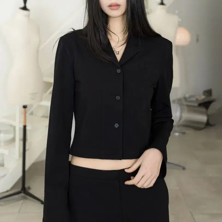 [BUNJANG] Verde Osido Little Shirt-Jacket Wool, Viscose (Black) / 베르데오시도 Little Shirt-Jacket 울, 비스코스 (Blac