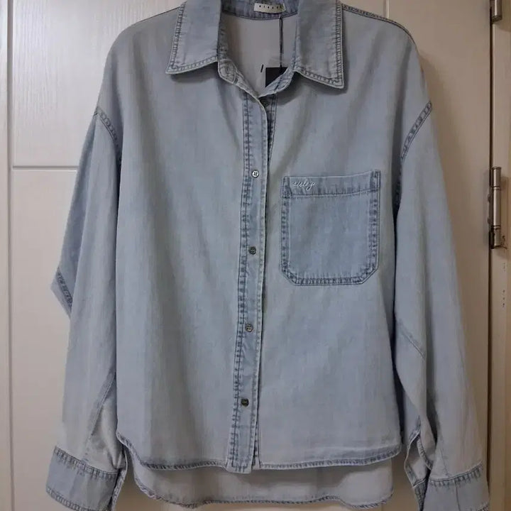[BUNJANG] Sisley Denim Shirt Blue (New) / 씨슬리 데님 셔츠 블루(새상품)