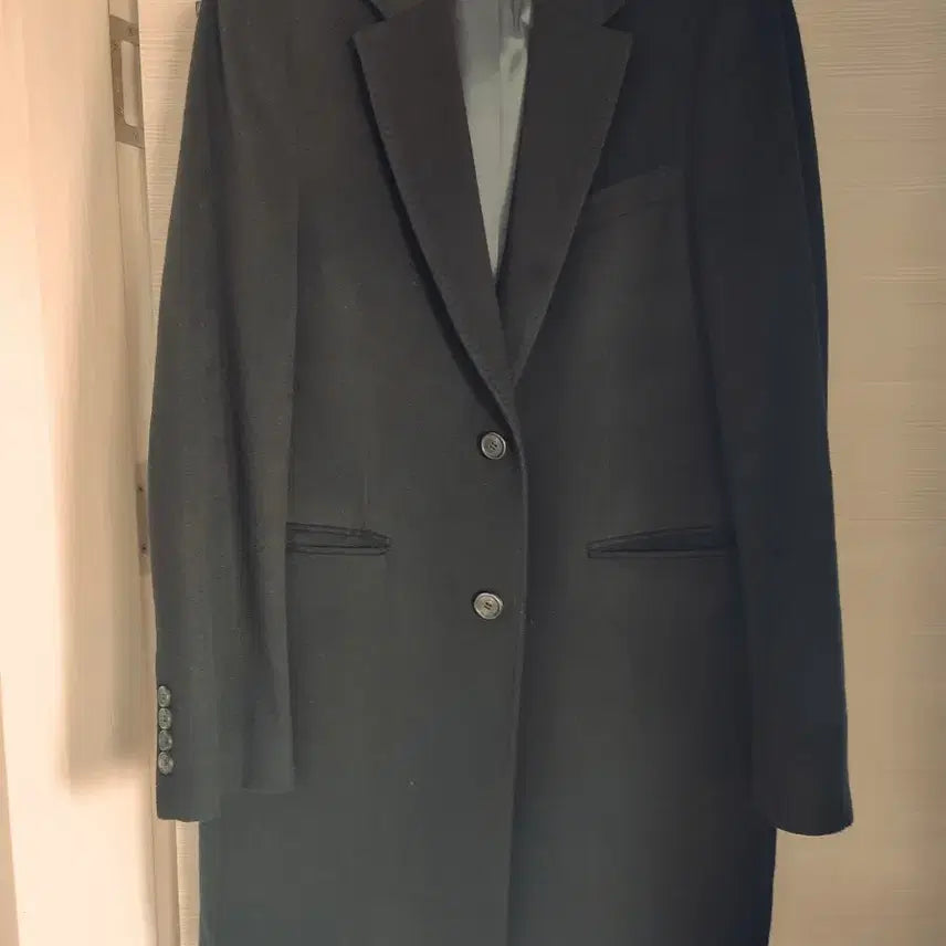 [BUNJANG] STCO 100% Cashmere Long Coat Black Size 95 / STCO 블랙 100% 캐시미어 롱코트 95