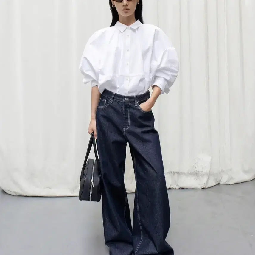 [BUNJANG] ORR Raglan Short Sleeve Shirt White M / ORR  오르 래글런 숏 셔츠 화이트 M
