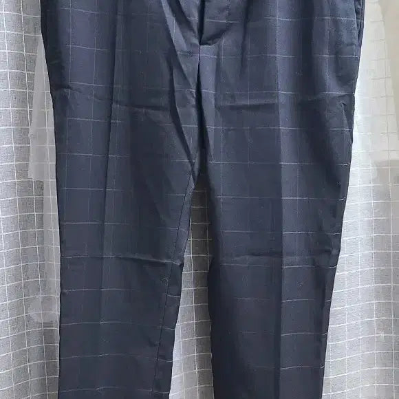 [BUNJANG] Zaraman Navy Check Suit Pants Slacks / 자라맨 네이비 체크 정장 바지 슬랙스