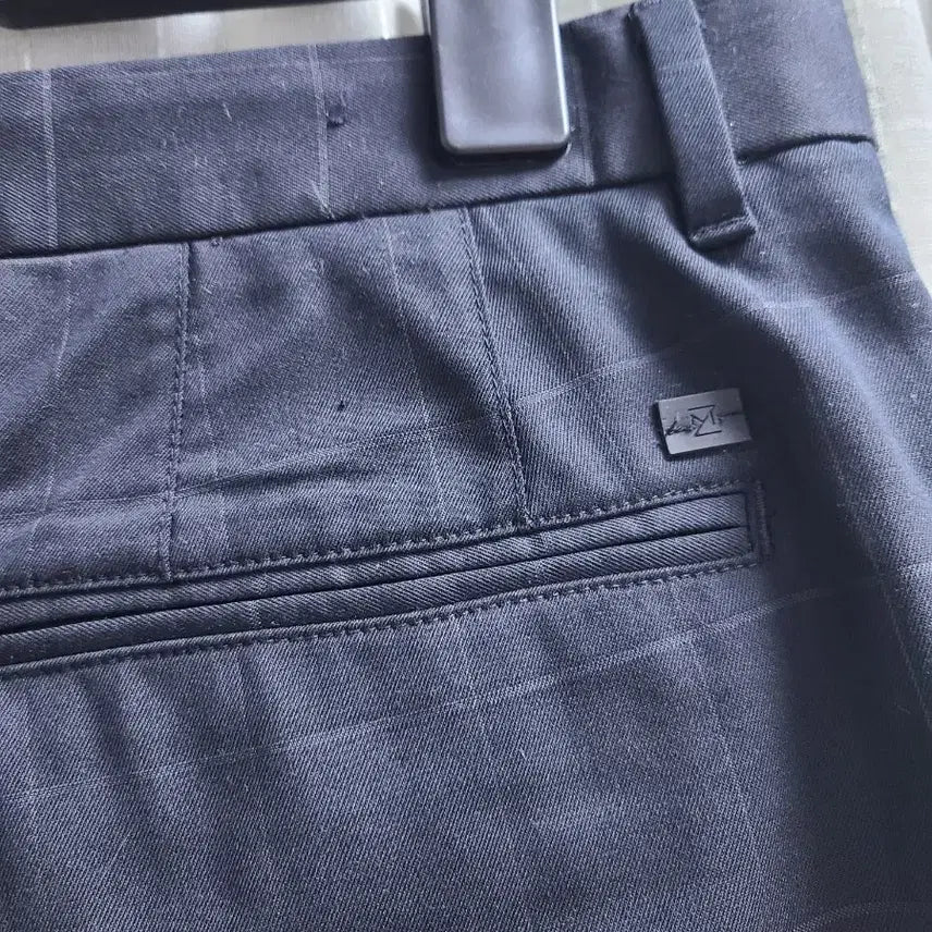 [BUNJANG] Zaraman Navy Check Suit Pants Slacks / 자라맨 네이비 체크 정장 바지 슬랙스