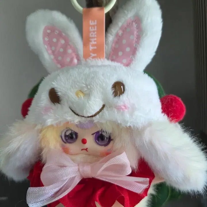 [BUNJANG] Baby Three Flower Custom Rabbit Hat Plush Doll / 베이비쓰리 플라워 커스텀