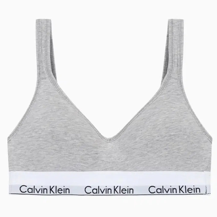 [BUNJANG] Calvin Klein Icon Cotton Modal Scoopback Bralette Grey L / 캘빈클라인 아이콘 코튼 모달 스쿱백 브라렛 그레이 L