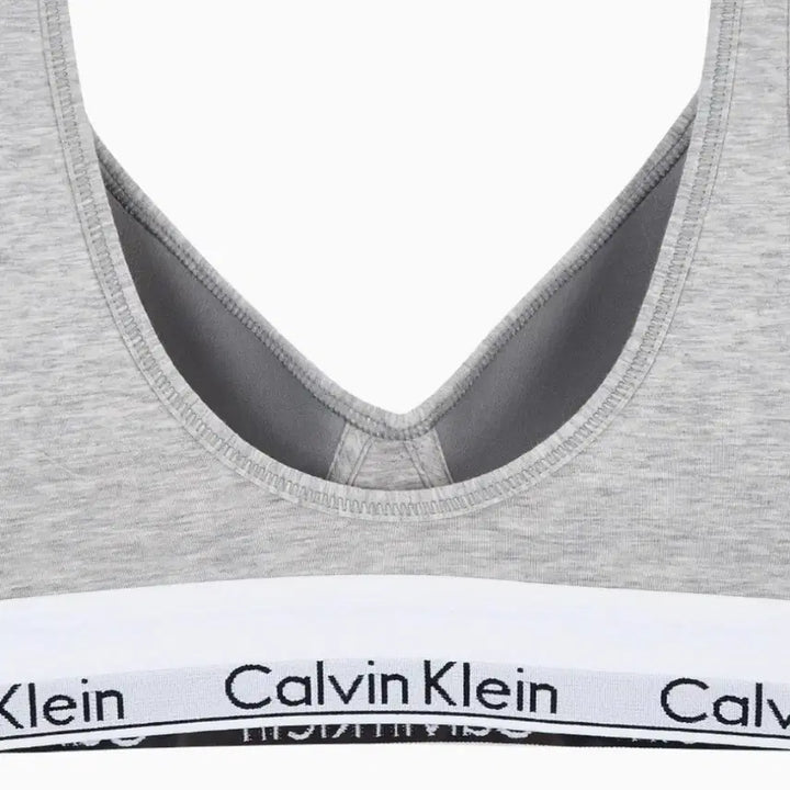 [BUNJANG] Calvin Klein Icon Cotton Modal Scoopback Bralette Grey L / 캘빈클라인 아이콘 코튼 모달 스쿱백 브라렛 그레이 L