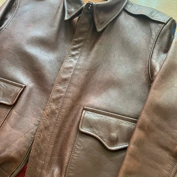 [BUNJANG] Real McCoy A-2 Aero Leather Reproduction Jacket / 리얼맥코이 a-2 자켓