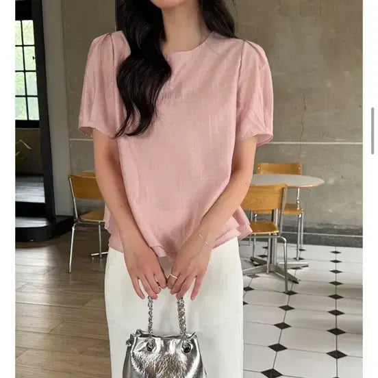[BUNJANG] Muse12 Glossy Layered Blouse / [새상품] Muse12 글로시 레이어드 블라우스