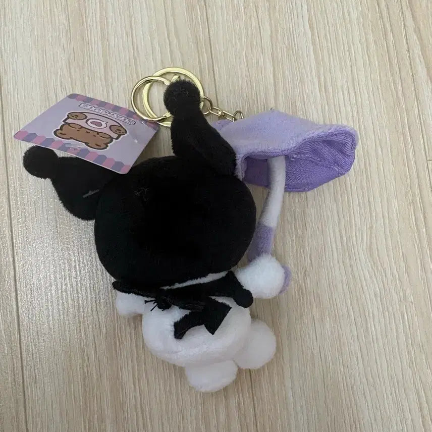 [BUNJANG] Kuromi Doll Keychain with Purple Umbrella / 쿠로미 인형 키링 +보라색 우산